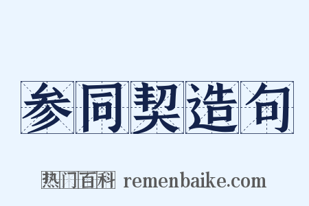 参同契造句是什么意思的图片